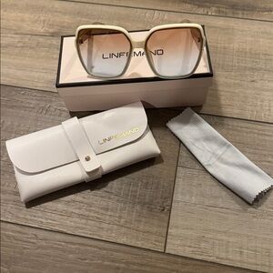 NIB Cream and gold Women's Sunglasses